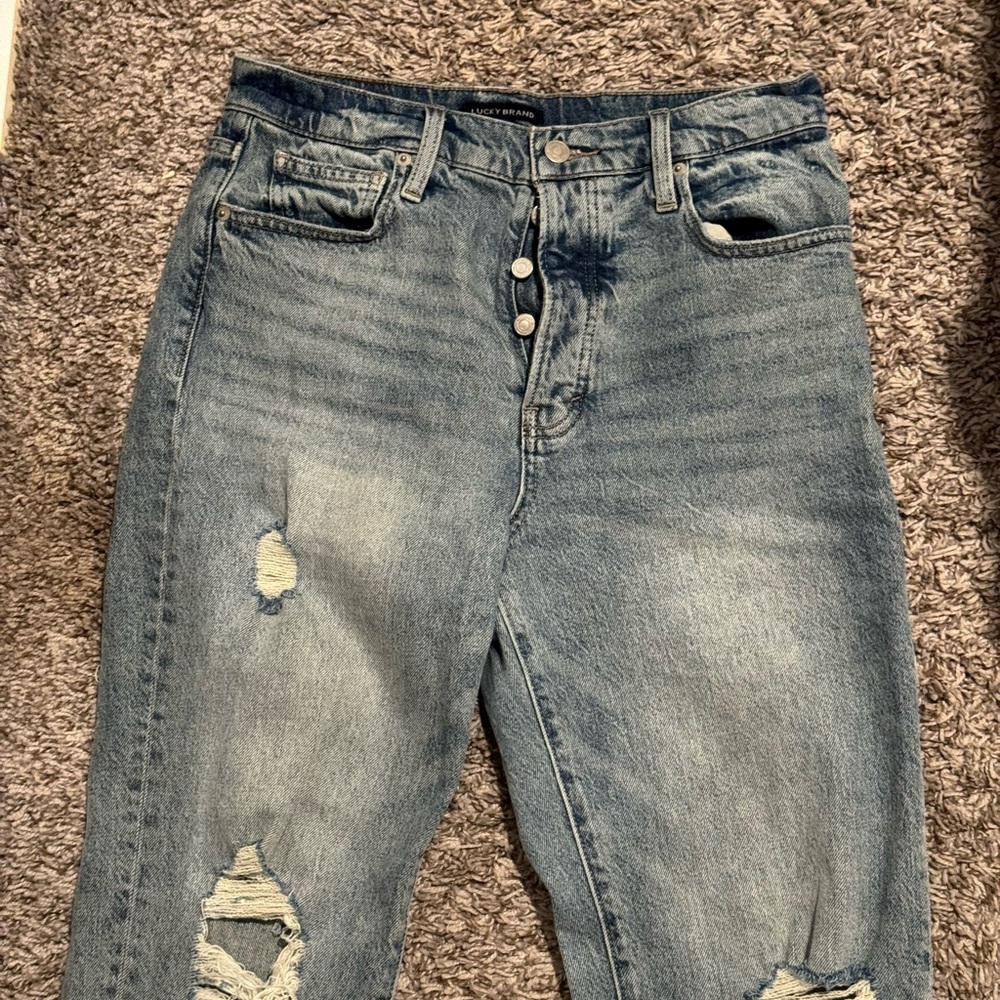 Lucky Brand High Rise Blue Distressed Jeans